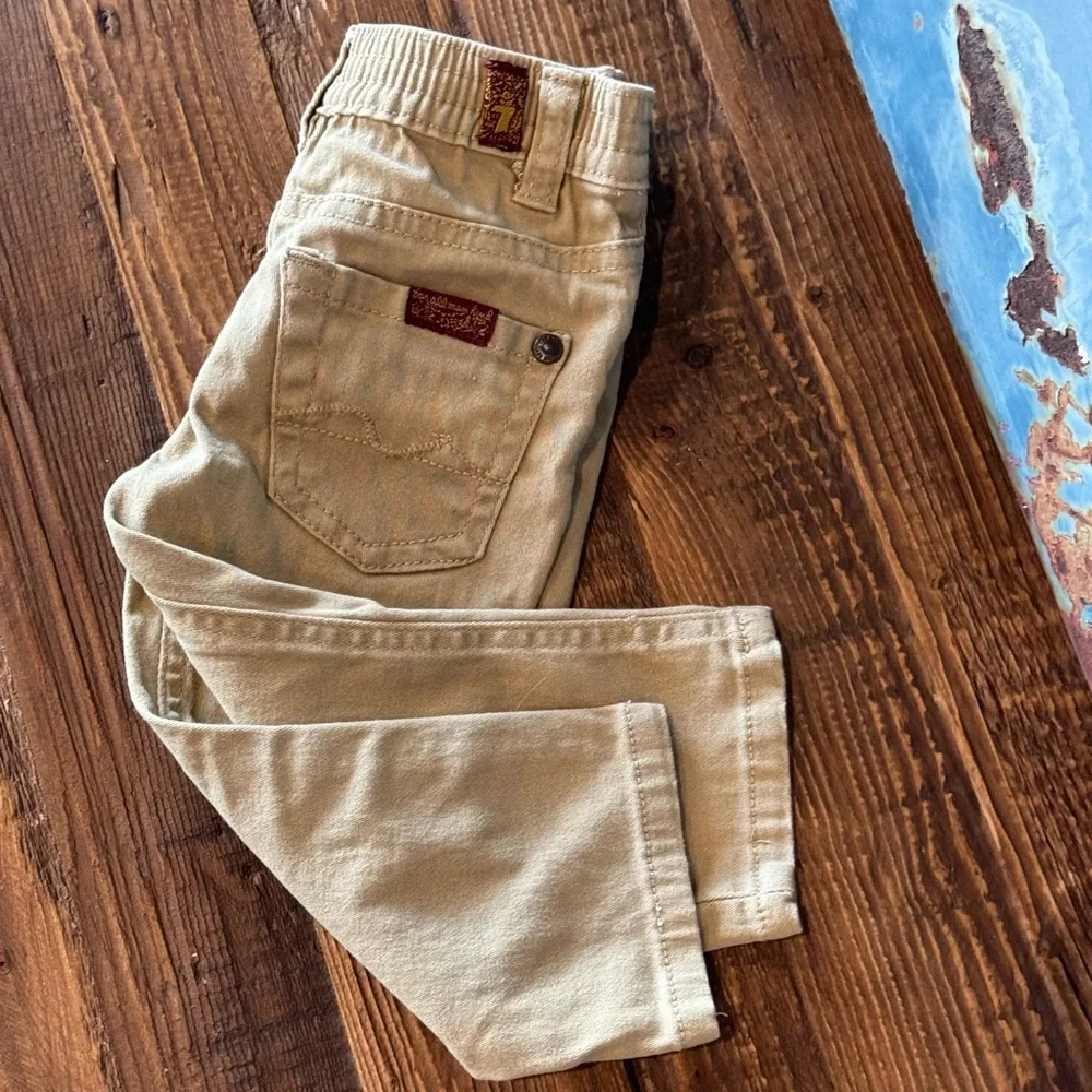 7 For All Mankind Khaki Tan Pants Jeans Size 12 Months Baby Boys Girls 12M - Picture 12 of 12
